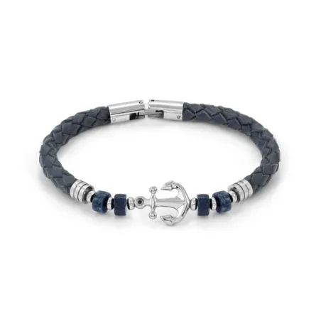 Bracciale Atlante Pelle con Ancora Uomo Nomination