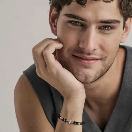 Bracciale Atlante Pelle con Rosa dei Venti Uomo Nomination