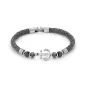 Bracciale Atlante Pelle con Ancora Diaspro Uomo Nomination