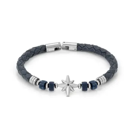 Bracciale Atlante Pelle con Rosa dei Venti Uomo Nomination