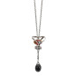 Collana in argento con Onice nero 90cm Donna Trollbeads