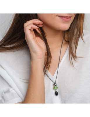 Collana in argento con Onice nero 90cm Donna Trollbeads TAGFA-00004 Trollbeads