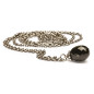 COLLANA ARGENTO CON ONICE NERO 70CM DONNA TROLLBEADS COLLANA ARGENTO CON ONICE NERO 70CM DONNA TROLLBEADS