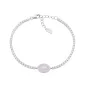 Bracciale Tennis con Miracolosa e smalto Rosa perla Donna Amen