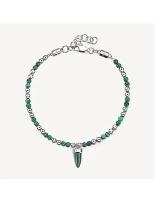 Bracciale Riptide cornetto in malachite UOMO Brosway