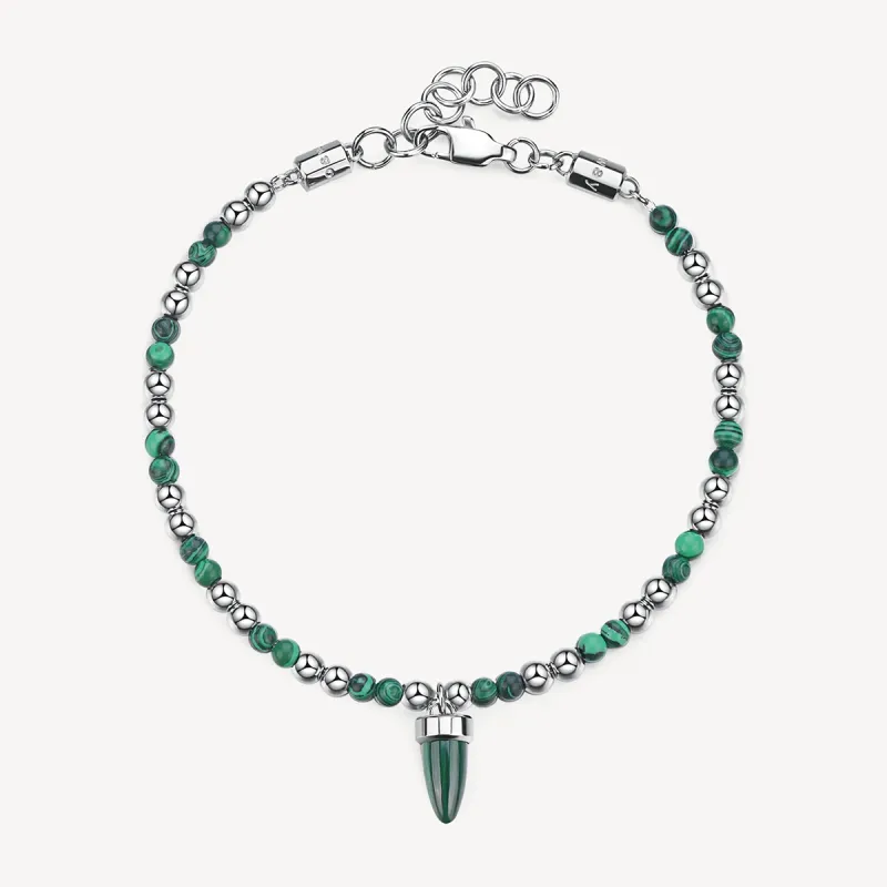 Bracciale Riptide cornetto in malachite UOMO Brosway