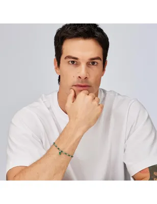 Bracciale Riptide cornetto in malachite UOMO Brosway