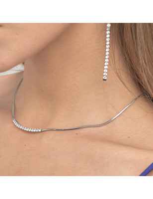 Collana con zirconi bianchi Donna Brosway Desideri