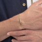 Bracciale dorato Ink con zirconi neri Uomo Brosway Ink