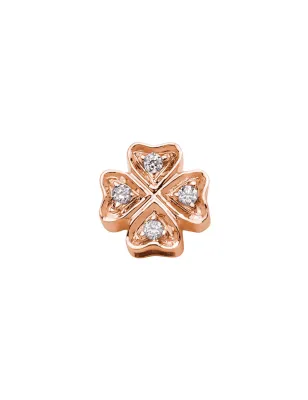 Elemento Quadrifoglio Oro rosa e diamanti Donnaoro Elements