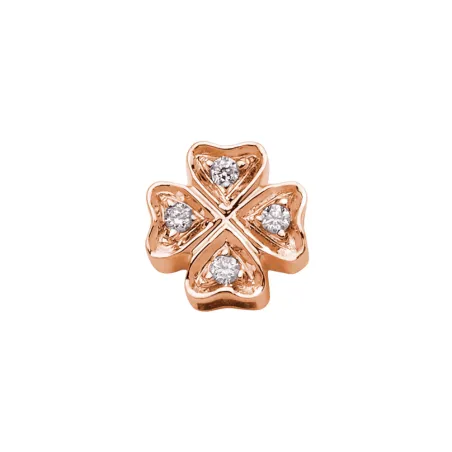 Elemento Quadrifoglio Oro rosa e diamanti Donnaoro Elements