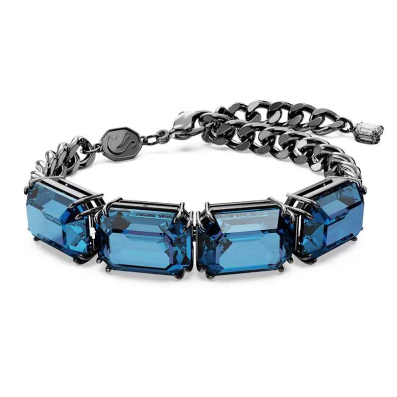 BRACCIALE MILLENIA BLU PLACCATO RUTENIO DONNA SWAROVSKI BRACCIALE MILLENIA BLU PLACCATO RUTENIO DONNA SWAROVSKI