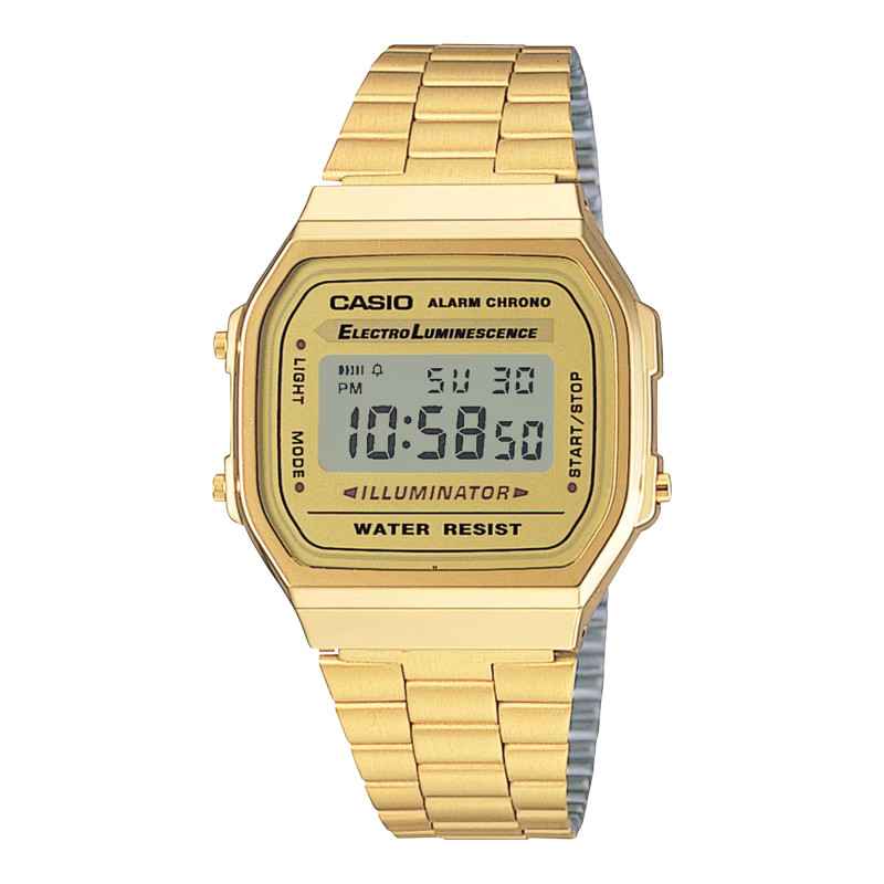 Orologio digitale placcato oro Casio Vintage Orologio digitale placcato oro Casio Vintage