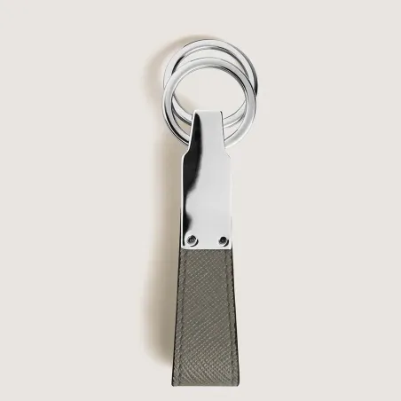 Portachiavi in pelle grigia Uomo Montblanc Sartorial