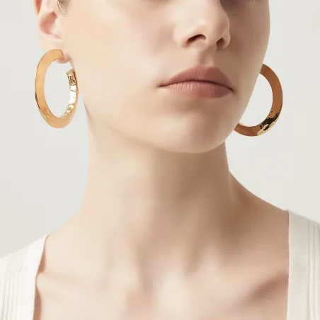 Orecchini cerchio grandi dorati Balde Donna Giovanni Raspini