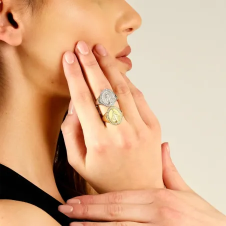 Anello Miracolosa con zirconi bianchi mis.12/16 Donna Amen