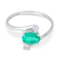 Anello in oro bianco Smeraldo e Diamanti Donna Demetra