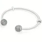 Bracciale rigido aperto con pavé di zirconi Donna Pandora Bracciale rigido aperto con pavé di zirconi Donna Pandora