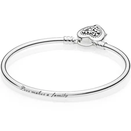 Bracciale rigido lucchetto con Cuore e Albero della Vita Pandora