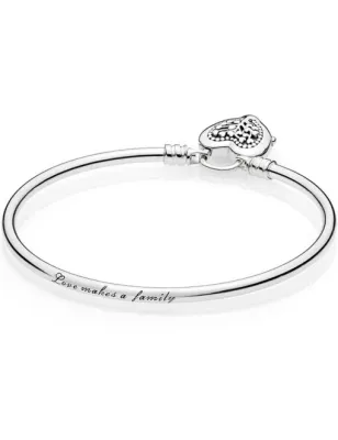 Bracciale rigido lucchetto con Cuore e Albero della Vita Pandora
