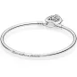Bracciale rigido lucchetto con Cuore e Albero della Vita Pandora