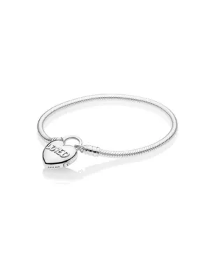 Bracciale chiusura lucchetto con Cuore Donna Pandora