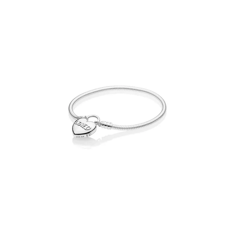 Bracciale chiusura lucchetto con Cuore Donna Pandora Bracciale chiusura lucchetto con Cuore Donna Pandora