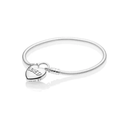 Bracciale chiusura lucchetto con Cuore Donna Pandora