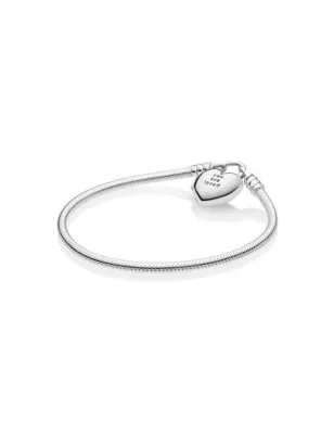 Bracciale chiusura lucchetto con Cuore Donna Pandora