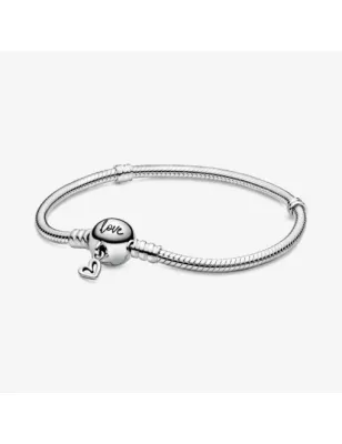 Bracciale maglia snake Cuore pendente Pandora