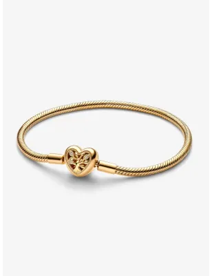 Bracciale dorato con chiusura Albero della Famiglia Pandora