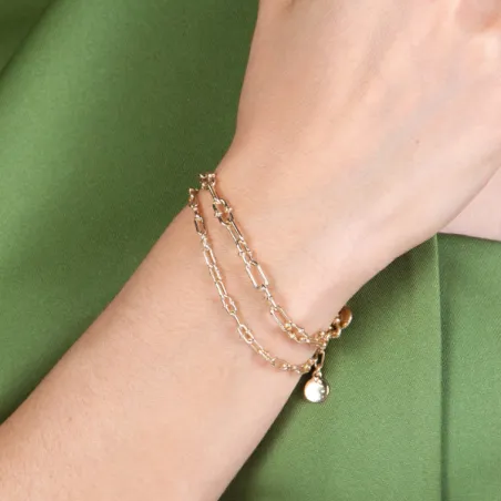 Bracciale Catene unisex maglia a granchio Aquaforte