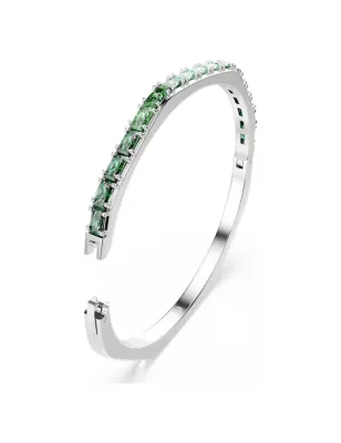 Bracciale rigido Matrix taglio baguette Verde mis.M Donna Swarovski