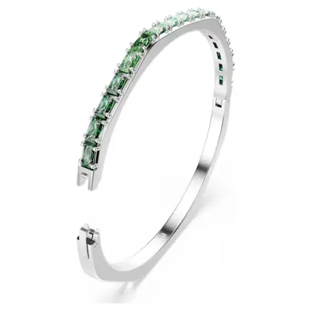 Bracciale rigido Matrix taglio baguette Verde mis.M Donna Swarovski