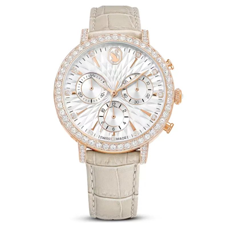 Orologio Matrix Tennis in pelle beige Donna Swarovski Orologio Matrix Tennis in pelle beige Donna Swarovski