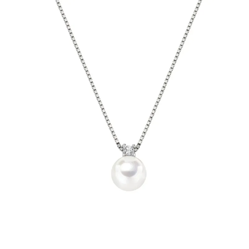 Collana con Perla e Zircone Donna Amen