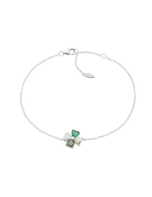 Bracciale Quadricuore verde multicolor Donna Amen