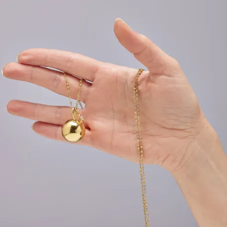 Collana dorata Chiama Angeli con Quadrifoglio Donna Brosway