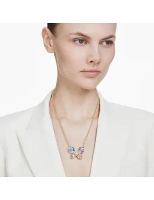 Collana e Spilla Idyllia Fiore Multicolore pavé Donna Swarovski
