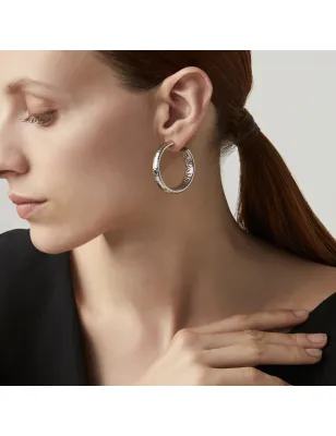 Orecchini cerchio Moon Rock Donna Giovanni Raspini