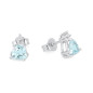 Orecchini oro bianco Cuore Acquamarina Diamante Donna Demetra Orecchini oro bianco Cuore Acquamarina Diamante Donna Demetra