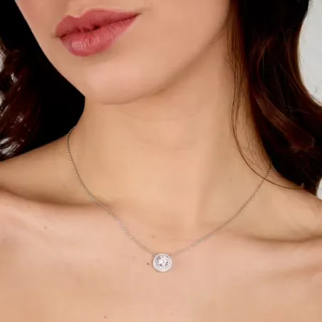Collana Tesori pendente centrale rosa Donna Morellato