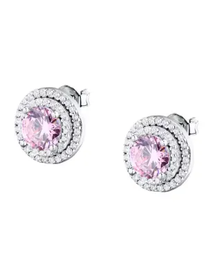 Orecchini Tesori zircone centrale rosa Donna Morellato