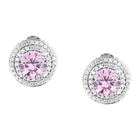 Orecchini Tesori zircone centrale rosa Donna Morellato