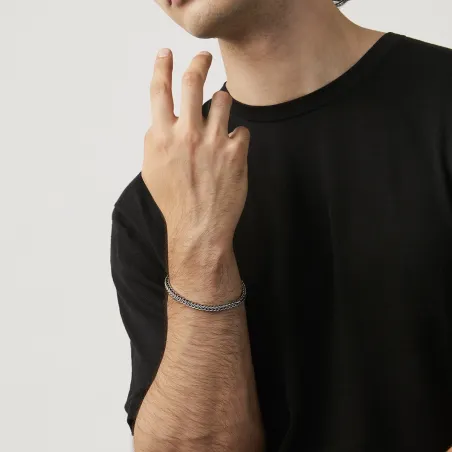 Bracciale Treccia Quadra Uomo Giovanni Raspini