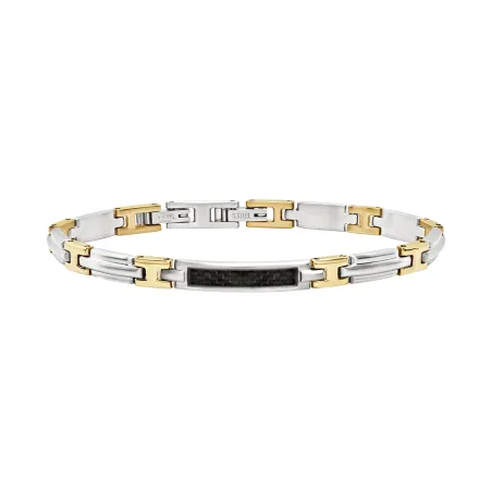 Bracciale Radiant Fiber Silver Gold Uomo Breil