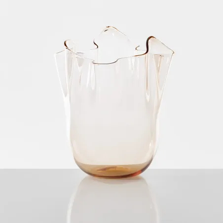 Decorazione Vaso Fazzoletto trasparente Pesca Donna Venini