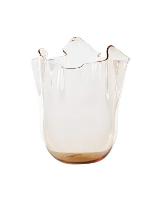 Decorazione Vaso Fazzoletto trasparente Pesca Donna Venini