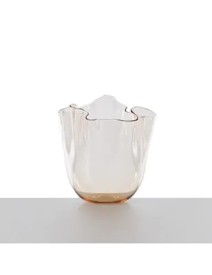 Decorazione Vaso Fazzoletto trasparente moka Donna Venini