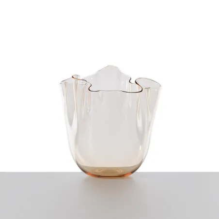 Decorazione Vaso Fazzoletto trasparente moka Donna Venini